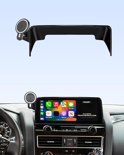 PZK Car Phone Holder for 2021-2024 Nissan Armada Custom12.3-Inch Screen - color: Magsafe+ Wireless Charging, size: Armada 2021-2024 / Infiniti QX80 2022-2024
