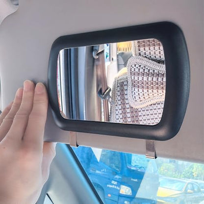 6.6 x 4.3 Inch Sun Visor Vanity Mirror, Black