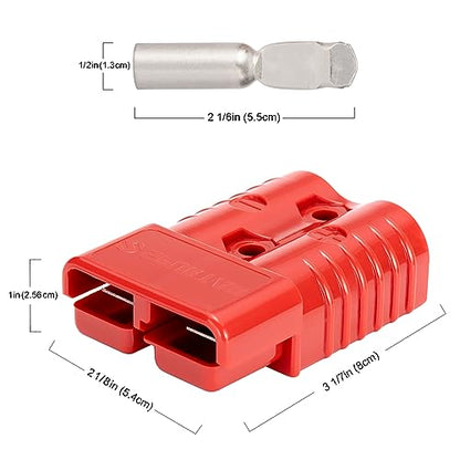 Spurtar 175A Battery Quick Connect/Disconnect, 2 Pack, 1/0 AWG, Red - color: Red, size: 175A(2 Pack)
