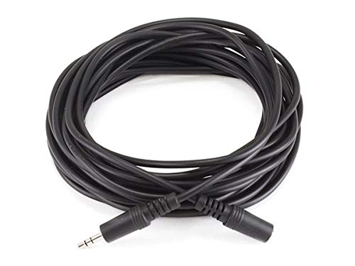 Monoprice 3.5mm Stereo Jack Cable - TRS, Male to Female, 25 Feet, Black - size: 25 Feet