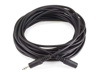 Monoprice 3.5mm Stereo Jack Cable - TRS, Male to Female, 25 Feet, Black - size: 25 Feet