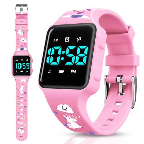 BEN NEVIS Potty Training Watch, Digital Toddler Watch with Countdown/Music/Alarm Clocks/Vibration Reminder and Waterproof, Remind Toddler to Go to The Toilet - color: 03-Rose-Unicorn