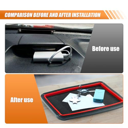 YoRise Car Dashboard Anti-Slip Mat, 7.83" x 4.64" Car Dashboard Mat, Cell Phone Holder Accessories, Non-Slip Adhesive Pad, Dash Sticky Gripping Pad for GPS, Keys, Sunglasses (Red) - color: Red