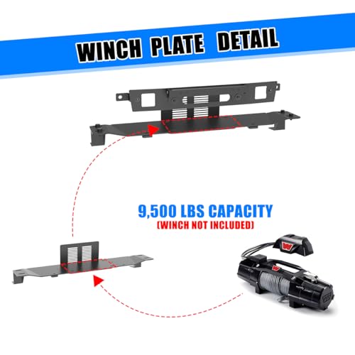 Nixon Offroad Winch Plate for 2019-2023 Ford Ranger, - style: winch plate 102