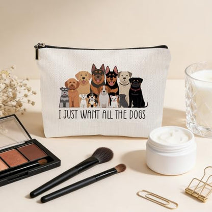 JIUWEIHU Dog Mom Makeup Bag, Dog Gifts Cosmetic Bags Travel Organizer Bag - color: Multicolor 0070
