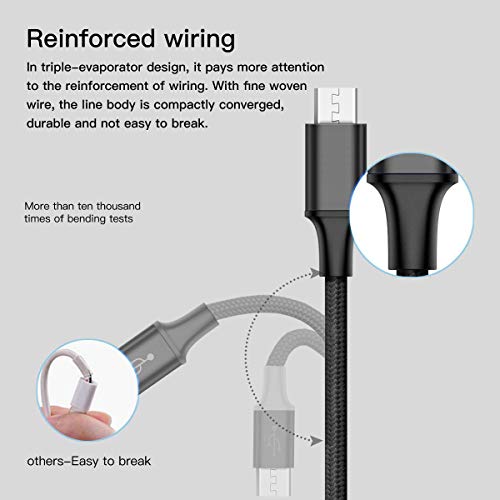 Puxnoin Multi Charging Cable, 6FT 2Pack Multi Charger Cable