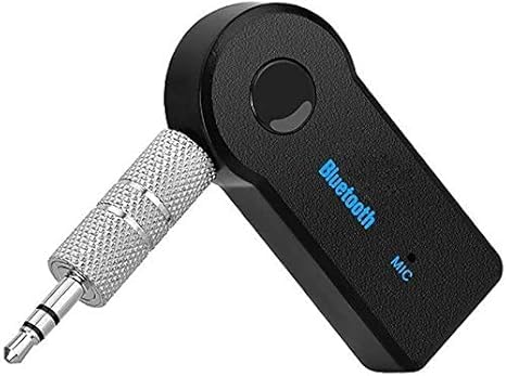 Bluetooth Receiver 5.0 Wireless Audio Receiver, 3.5mm Jack AUX car Audio Wired Headset/Home Stereo System Compatible, can be Connected to Smartphone Tablet Bluetooth, Hands-Free Compatible Microphone