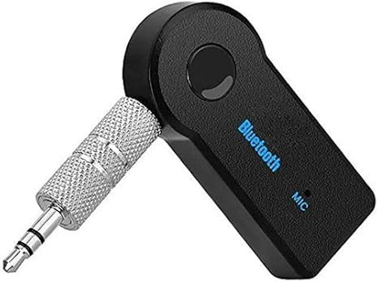 Bluetooth Receiver 5.0 Wireless Audio Receiver, 3.5mm Jack AUX car Audio Wired Headset/Home Stereo System Compatible, can be Connected to Smartphone Tablet Bluetooth, Hands-Free Compatible Microphone