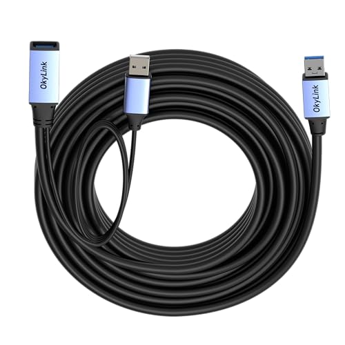 OkyLink Active USB 3.0 Extension Cable A to A, Male to Female 32ft - color: USB3.0(5Gbps), size: 32ft (10m)