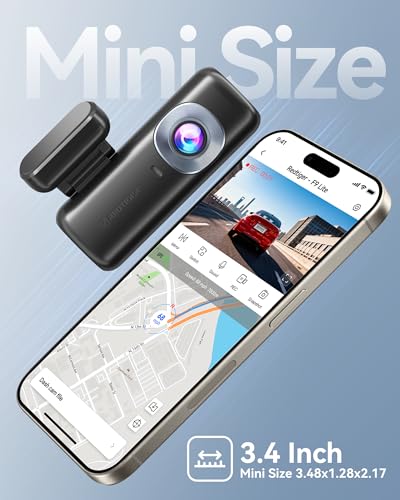 REDTIGER F9Lite Dash Cam 4K Front, ADAS, WiFi APP Control, Hidden Design - size: F9 Lite Single Front - No Card