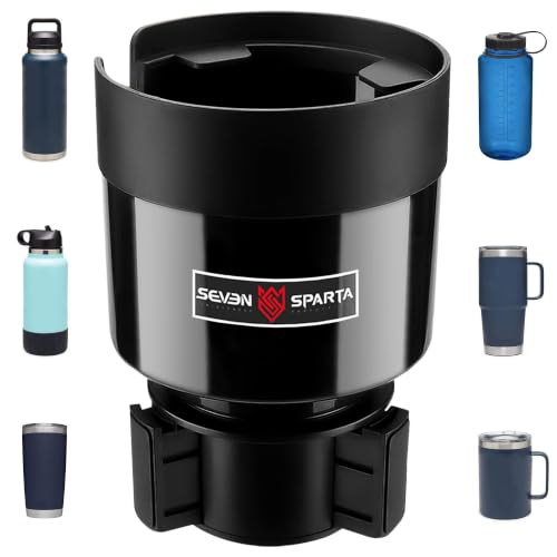 SEVEN SPARTA Car Cup Holder Expander for 32-40oz Large Bottles & Tumblers - color: Black, size: Medium*1