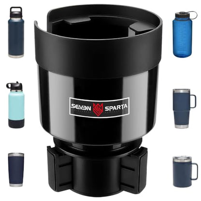 SEVEN SPARTA Car Cup Holder Expander for 32-40oz Large Bottles & Tumblers - color: Black, size: Medium*1