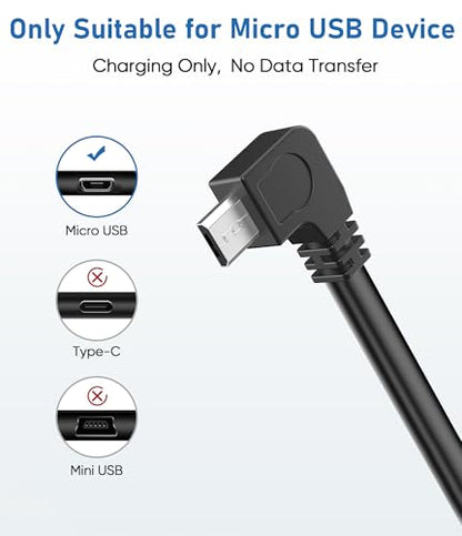 Dash Cam Power Cord, 10Ft USB C to Micro USB Dashcam Charger Cable - size: Micro USB, style: 10Ft