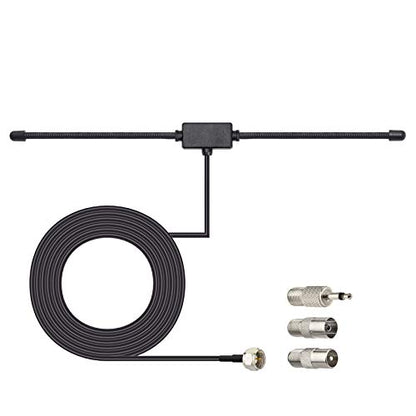 Bingfu FM Radio Dipole Antenna for Stereo Receiver Indoor Pioneer Onkyo Yamaha Marantz Bose Wave Music System Home FM Radio AV Audio Video Home Theater Receiver