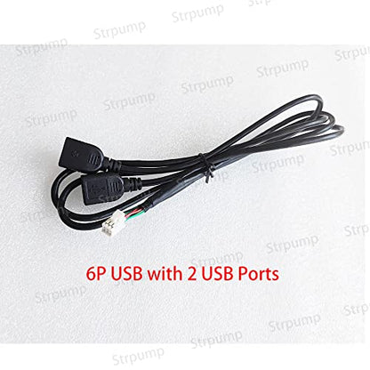 Android Car Radio Stereo 4PIN USB 6PIN/w 2USBs (3 USBs Port Total) Harness Adapter Plug Set GPS Head Unit for Aftermarket Android Radio with 16pin Power Socket - style: 3USB Ports
