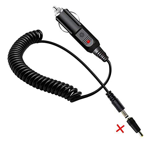 DC 5.5 x 2.1mm/4.0mm x1.7mm Car Charger Connector Cord 12V- 24V Cigarette Lighter Power Supply Adapter Charger Cable for Car Truck Bus Van Boat - Black …