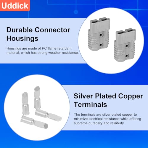 175A Battery Quick Disconnect Connecteur, 600V Wire Harness Connector Plug for Cars, Trailers, Motors, and Electronics Maintenance(4PC 2AWG 2Handle) - size: 4PC 2AWG 2Handle