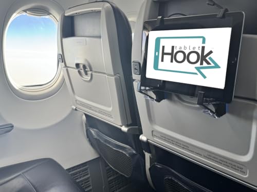 TabletHookz v3. Tablet/iPad Holder for the Plane Train and car. Hands-Free. Mount Your Device securely at Eye Level. Create Your own Inflight Entertainment While Keeping Your Device Safe and Secure.
