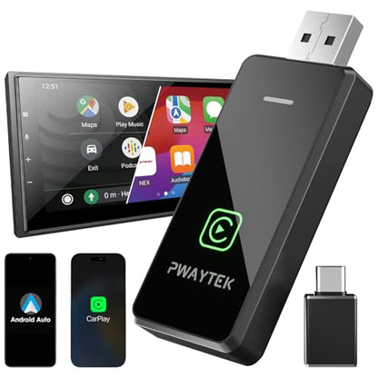 Wireless carplay Adapter for iPhone, for Apple carplay Wireless Adapter, for Android Auto Wireless Adapter, 2 in 1 Auto Wireless CarPlay Dongle, Plug & Play, for iPhone iOS 10+/ Android 11+