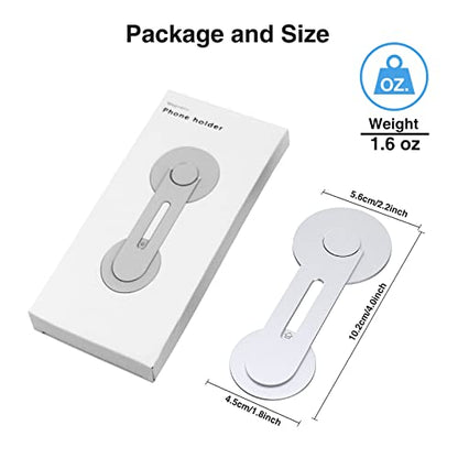 Adjustable Laptop Phone Mount, Magnetic Phone Holder - color: Silver