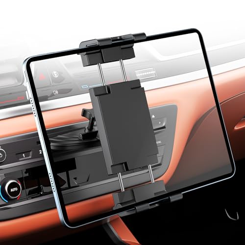 PLDHPRO CD Slot Tablet Car Mount for 5.5-14.6'' Devices, Universal iPad Holder for Car, Adjustable CD Player Phone Mount Compatible with iPhone, iPad, Galaxy Tab, Samsung Z fold, Navigation Gadget