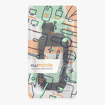 kwmobile Silicone Case for Garmin Alpha 200i / Alpha 300i Case - Protective Cover for GPS Handheld - Anti-Slip Outdoor Sleeve in Black - color: black