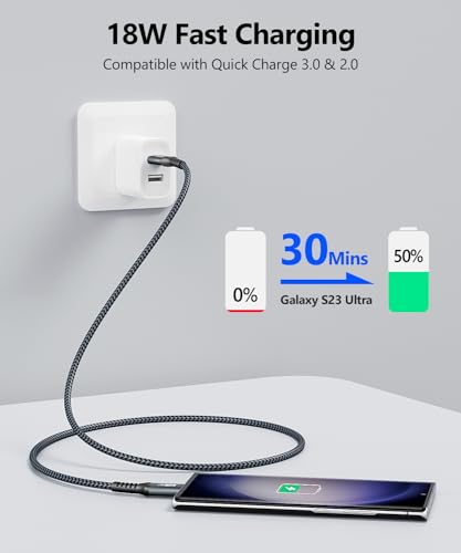 SUNGUY 10Gbps Android Auto USB Cable 1FT, 3A USB C 3.1 Gen2 Cable Data Transfer, USB C CarPlay Cable Fast Charging for iPhone 17/16/15 Series, Samsung Galaxy S25 S24 Ultra, Pixel - color: Grey, size: 1FT