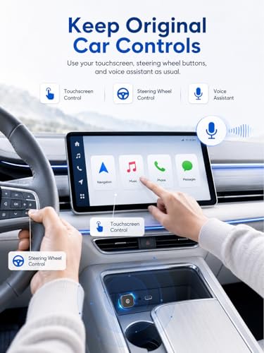 Wireless CarPlay Adapter & Android Auto Adapter, Low-Profile - color: Gunmetal Gray