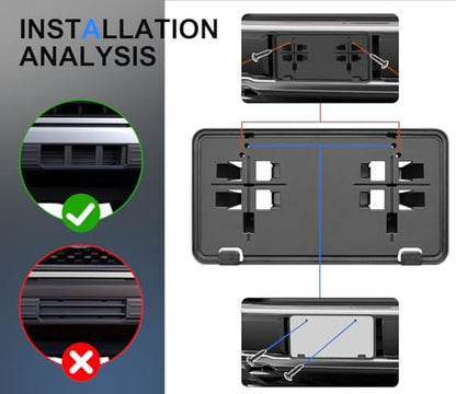Front License Plate Frame for F150 2015-2017 Licence Plate Holder - size: For F150 2015 2016 2017