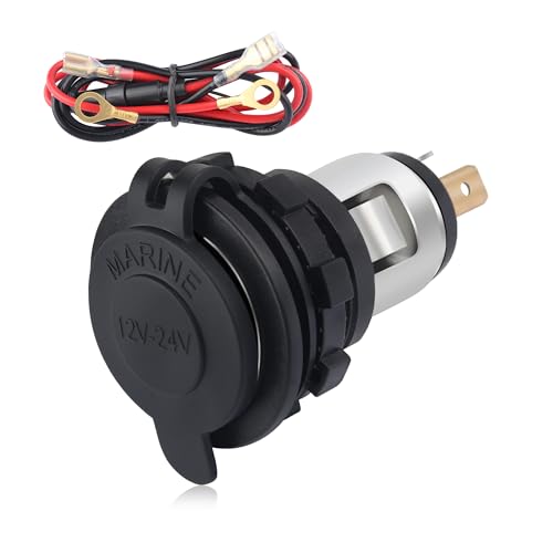 Car Cigarette Lighter Socket,Dustproof Automotive Replacement 12V Power Outlet,Universal Cigarette Lighter Outlet Car Accessories Interior for Car Truck SUV Marine ATV (Cigarette Lighter Socket) - color: Cigarette Lighter Socket