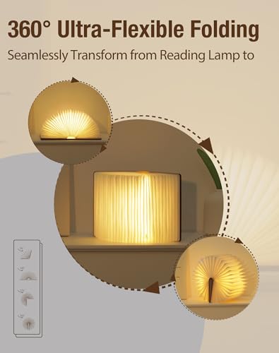 5.7 in Wooden Book Lamp, Book Lovers Gifts,Teacher Appreciation Gifts - color: Maple, size: Middle
