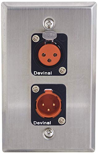 XLR Male Jack 3 Pin - Chassis Panel Mount Jacks D Series Size, Black Metal Housing, Fits Series D Pattern Holes Audio Studio Connector - 4 Pack - color: Male Black