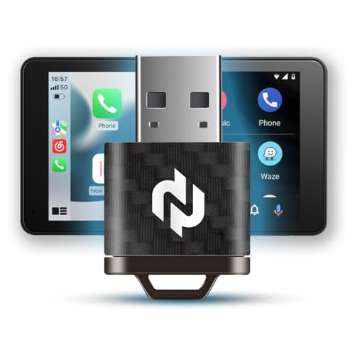 N Wireless CarPlay Adapter Upgrade – Faster & More Stable Wireless Apple CarPlay for Wired CarPlay Vehicles, 5GHz WiFi Performance, Plug & Play USB Dongle, Quick Pairing
