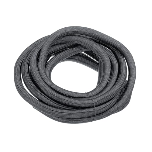 MECCANIXITY Split Sleeve Wire Loom 1" 25Ft Grey Self Wrapping Braided Sleeve UL94-V2 Fireproof PET Sleeving for Automotive, Home Cable Management - color: Grey, size: 1" x 25Ft