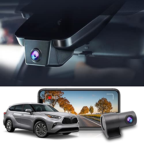 Fitcamx USED Front 4K+Rear 1080P Dash Cam Adapts for Toyota Highlander 2020-2026 & Highlander Hybrid (Gen4/UX70), OEM Look, Dual HD Video, WiFi & APP, Loop Recording, G-Sensor, Easy to Use, NO SD Card - style: USED: Front 4K+Rear 1080P