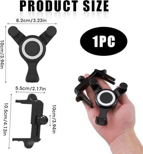 Car Phone Mount for Jeep Wrangler JL JLU & Gladiator JT (2018-2024), Dedicated Round Air Vent Cell Phone Holder, Fit for iPhone 17 16 15 14 13 Pro Max & Samsung