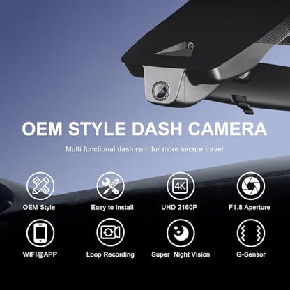 Mangoal 4K Dash Cam for Toyota Camry & Hybrid 2018 2019 2020 (Model B) - style: Model B Front 4K Only