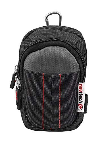 Navitech Black Carrying Case and Travel Bag Compatible with Nextbase 422GW Dash Cam (with Belt and Shoulder Strap)