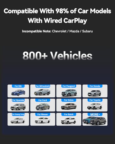 ZUCWO Car TV Mate for Vehicles with Factory Wired CarPlay Function, Car Streaming Devices,Firedrive Link for Cars,Carplay TV Adapter,2.4GHz WiFi/Supports Online UpgradeA