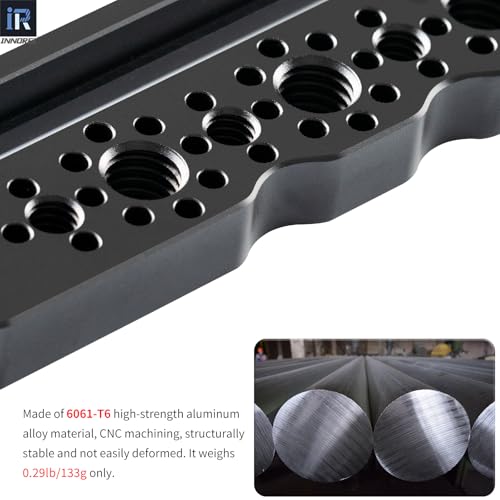 INNOREL TB2403 Car Headrest Mount Camera Monitor Bracket 1/4" Screw Shooting Extension Bracket for Installing Camera Cage, Car Headrest ARRI Camera Accessories Inside Vehicle
