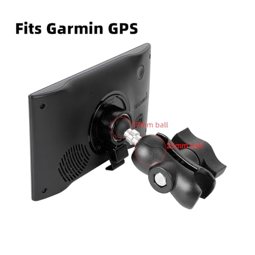 1" to 17mm Ball Adapter with 2.36" Short Double Socket Arm, Compatible with RAM B Size Mounts, Suitable for Garmin GPS Mount and 17mm Swivel Ball Mounting Phone Holders - style: 1" to 17mm Ball Adapter with 2.36" Arm