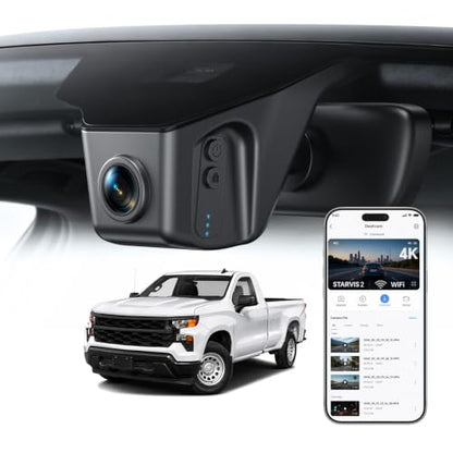OVAMAN OEM-Fit 4K Dash Cam for Chevrolet Silverado 2022-2025, 64GB