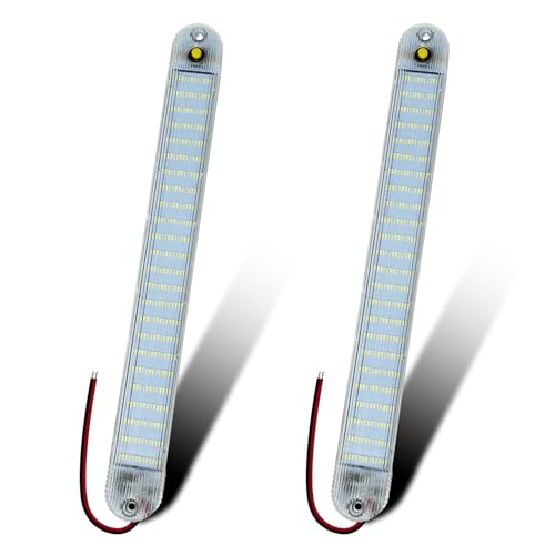 12V Led Interior Light Bar with ON/Off Switch 6500K White 11Inch, 2 Packs - size: 2 Packs