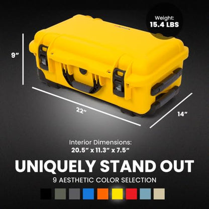 NANUK 935 Pro Photo Kit Camera Case, Waterproof Wheeled Hard Case, Carry-On - color: Yellow - Pro Photo Kit