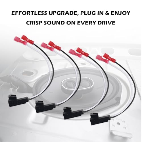 4PCS OEM#72-4568 Door Speaker Adapter,Car Audio & Video Speakers Wiring Harness for Direct Replacement,Speaker Harness Adapter Car Accessories Compatible with Chevrolet GMC - color: 4PCS