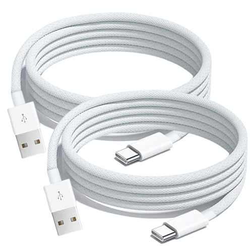 10FT 2pack USB A to USB C Woven Cable Compatible for IPhone 17/16E/16/15, 17Air, 15 16 17 Pro Max, Plus Charger Charging Cord, USB C CarPlay Cable for AirPods 4, AirPods Pro (2nd/3rd Gen) Charger Cord - size: 10FT, style: USB A to USB C 2pack
