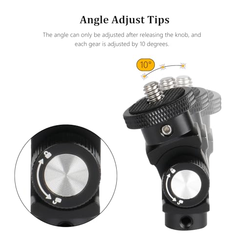 HSU Vertical Mount Adapter, Aluminum 1/4”-20 Screw Hole (Black)