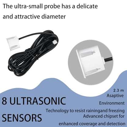 Backup Parktronic System 8-Sensor with LCD Display & Car Keychain,Distance Detection (Meter/Feet),English/Spanish/Beep Alert Options 20 Color Probes:8 Main Colors 20mm Compact Elegant Design - color: Dark Grey