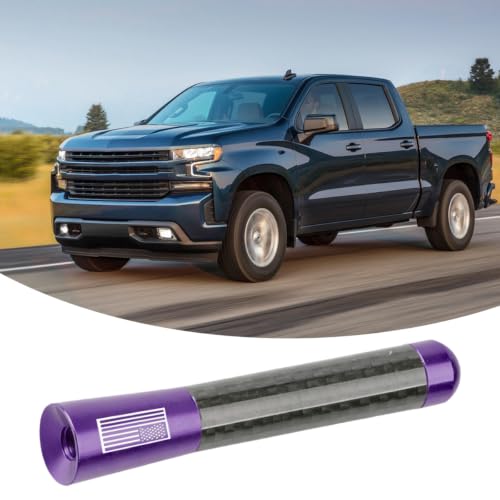 BESULEN 3.1 Inch Car Short Antenna, American Flag Design, Purple - color: Purple, size: 3.1 Inch