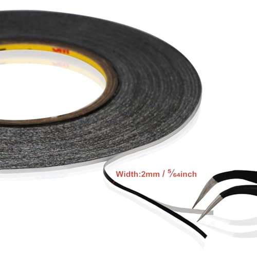 Kaisiking 2mm LCD Repair Tape for Phone Screen, Adhesive Tape with 1 Tweezers for Cell Phone, iPad, Tablets, Laptops, Camera - size: 1pc 2mm